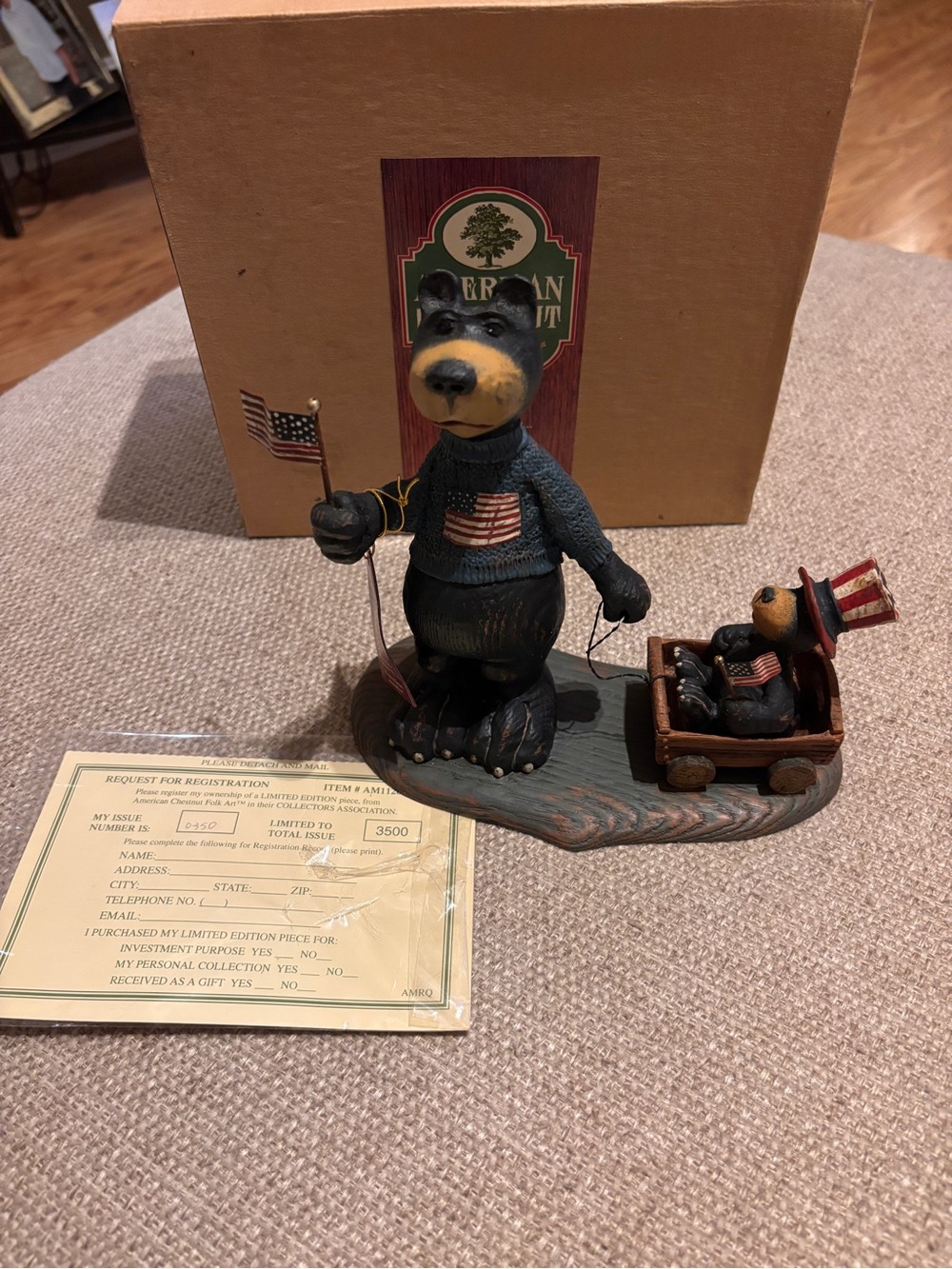 American Chestnut AM1120 Beary Patriotic LE 0350/3500